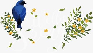 你好春天黄色迎春花免抠