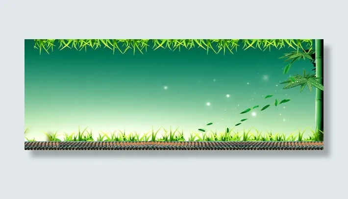 绿色大气背景免抠