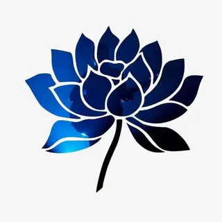 亮片深蓝色蓝莲花png图片免抠