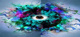 炫彩科技眼睛海报背景高清