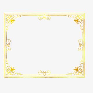 复古欧式潮流烫金相框免抠图免抠