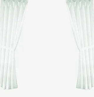 白色窗帘布免抠