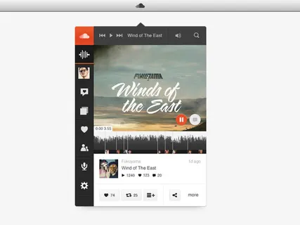 苹果系统云播放器应用UI免抠