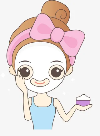 卡通面膜女孩免抠
