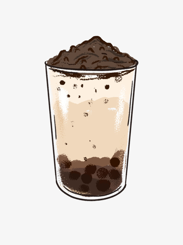 奥利奥蛋糕奶茶免抠