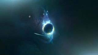 蓝色光效星球海报免抠