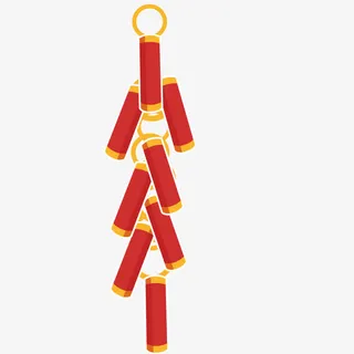 矢量艺术鞭炮烟花爆竹免抠