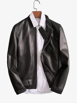 黑色真皮皮衣PNG免抠