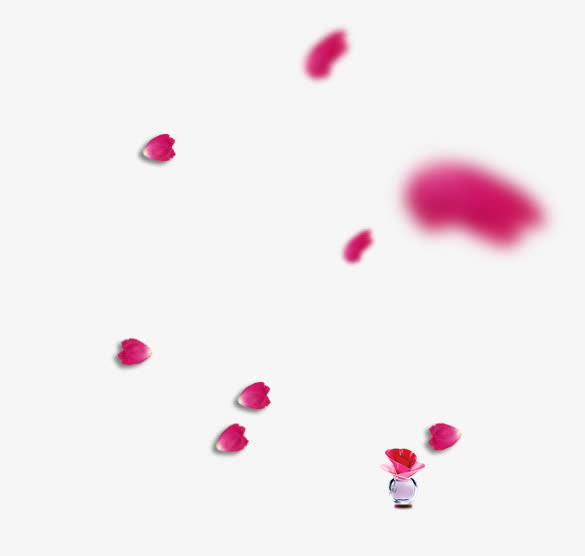 玫瑰花瓣漂浮免抠