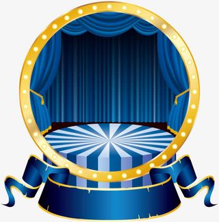 蓝色炫光背景舞台