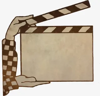 创意纸张电影打版标签免抠