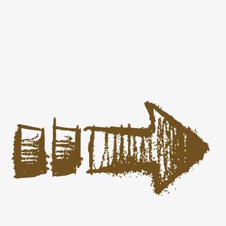 手绘卡通装饰手绘箭头海报设计免抠