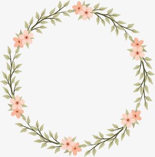 小碎花婚礼标题框免抠