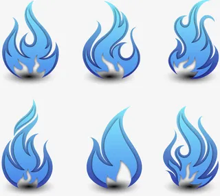 矢量图蓝色火焰免抠