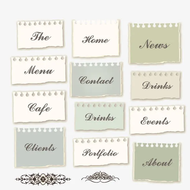 清新纸张留言评论元素免抠