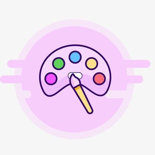 卡通的画板图标设计免抠