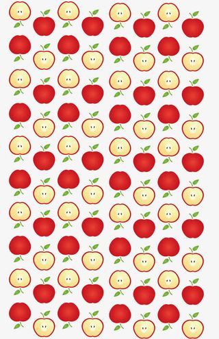 手绘红苹果矢量图免抠