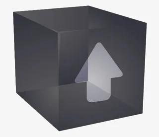 灰色箭头正方体免抠