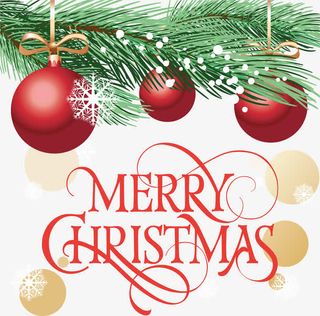 浪漫圣诞球卡片封面免抠