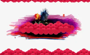 鸡年海报设计图案免抠