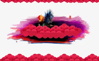 鸡年海报设计图案免抠