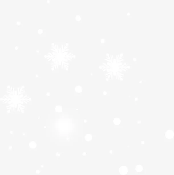 冬季白色美丽雪花免抠