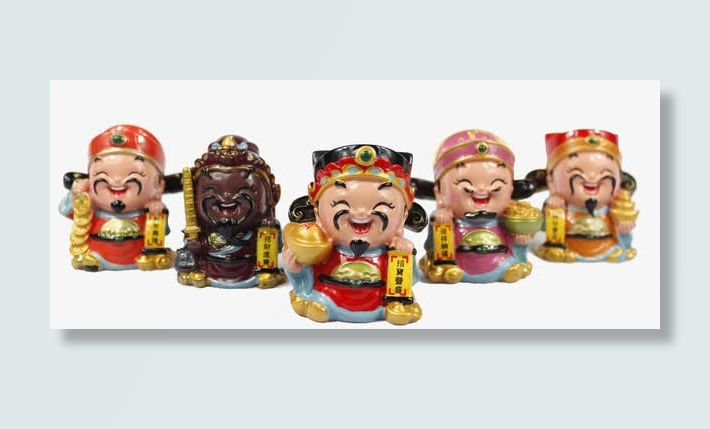 五路财神泥人免抠