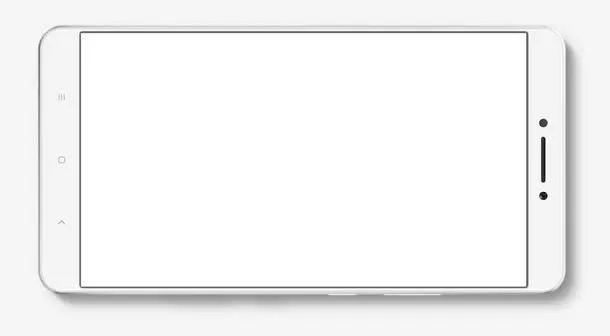 小米手机白色屏幕平板模型图免抠