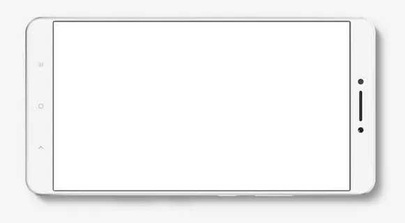 小米手机白色屏幕平板模型图免抠