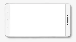 小米手机白色屏幕平板模型图免抠