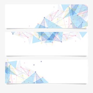 淡雅线条几何形状banner背景装饰免抠手绘/卡通卡通元素