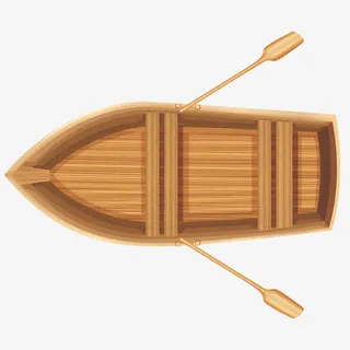 精美小木船免抠