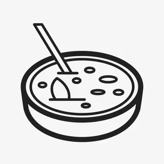 粗线条小碗免抠