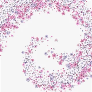 春天紫色花朵免抠