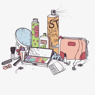 手绘护肤品免抠