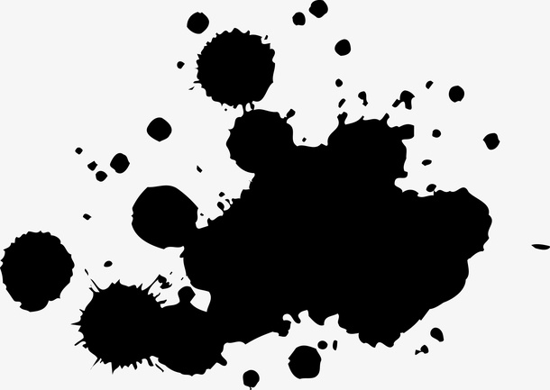 黑色爆炸笔刷素材图免抠