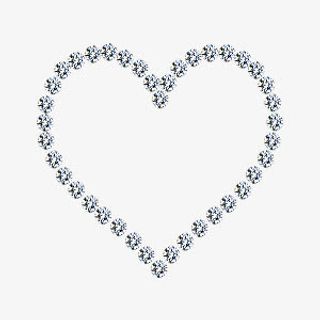钻石心形完整边框免抠