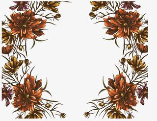 手绘花纹古典花纹底纹免抠