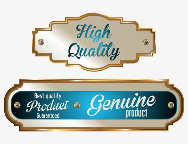 欧美金属质感设计矢量免抠