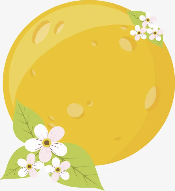 金色的中秋月亮免抠