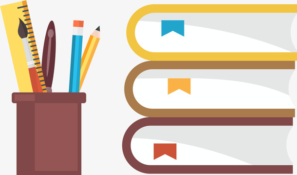 开学季学习用品铅笔免抠