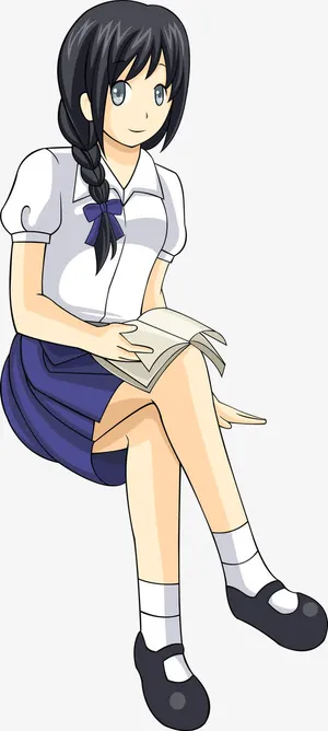 美丽的长头发卡通女孩免抠 美丽的长头发卡通女孩免抠
