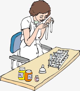 矢量做实验的医护人员免抠