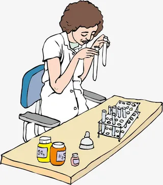 矢量做实验的医护人员免抠