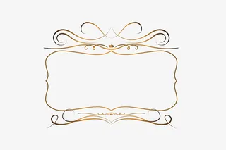 欧式高贵渐变花纹边框免抠