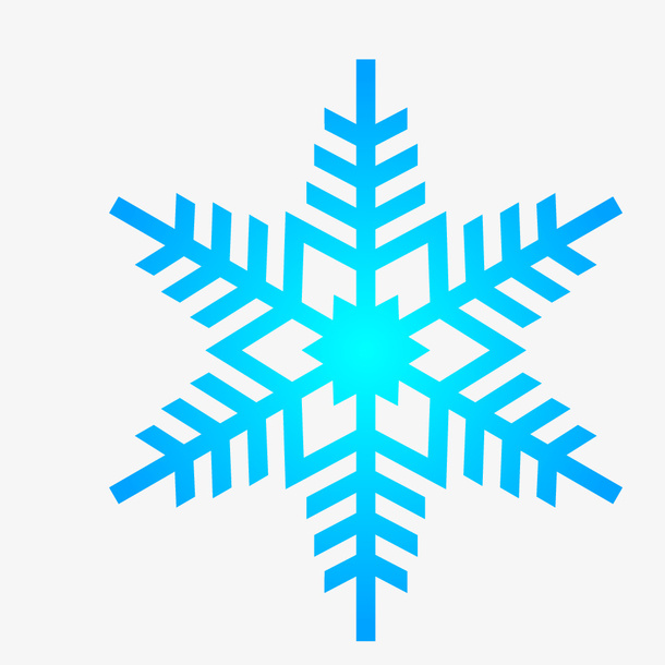 卡通手绘美丽的雪花免抠