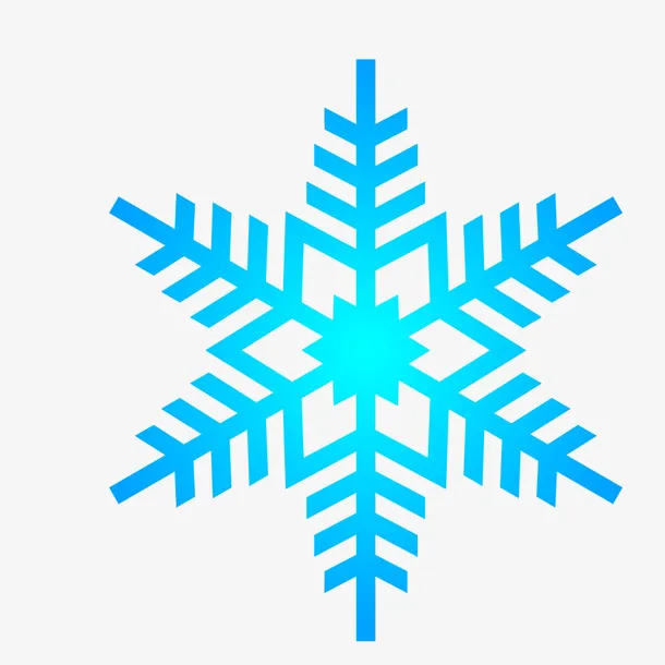 卡通手绘美丽的雪花免抠