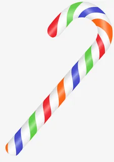 彩色拐杖糖果免抠