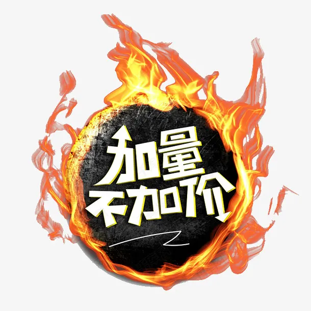 加量不加价火焰球字体设计免抠