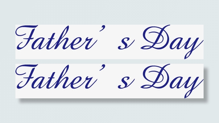 父亲节英文花体字体设计免抠